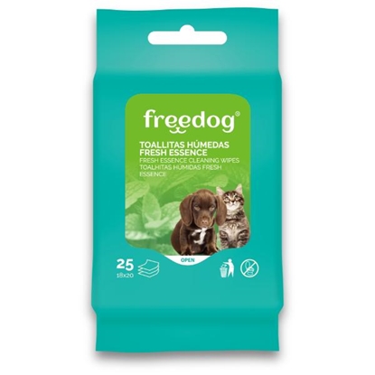 Picture of Freedog Aloe Vera Pocket Pet Wipes – 25-Pack
